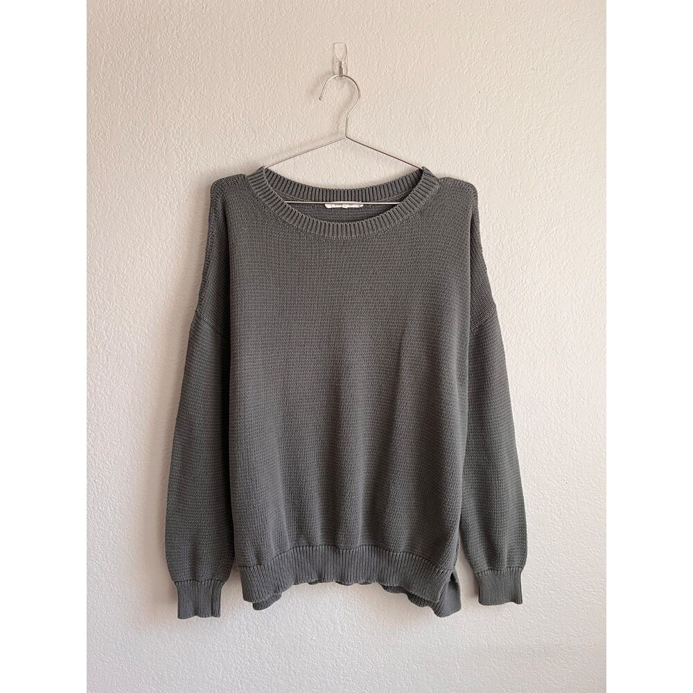 Emerson Fry Women's Organic Cotton Carolyn Sweater in Gray Size MEDIUM